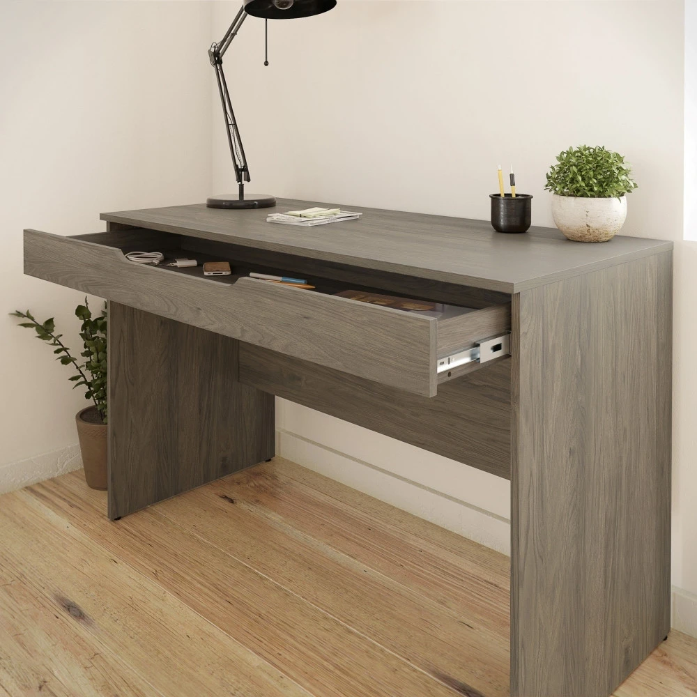 NexeraArobas Desk With Drawer, Bark Grey - 601844 - Image 2