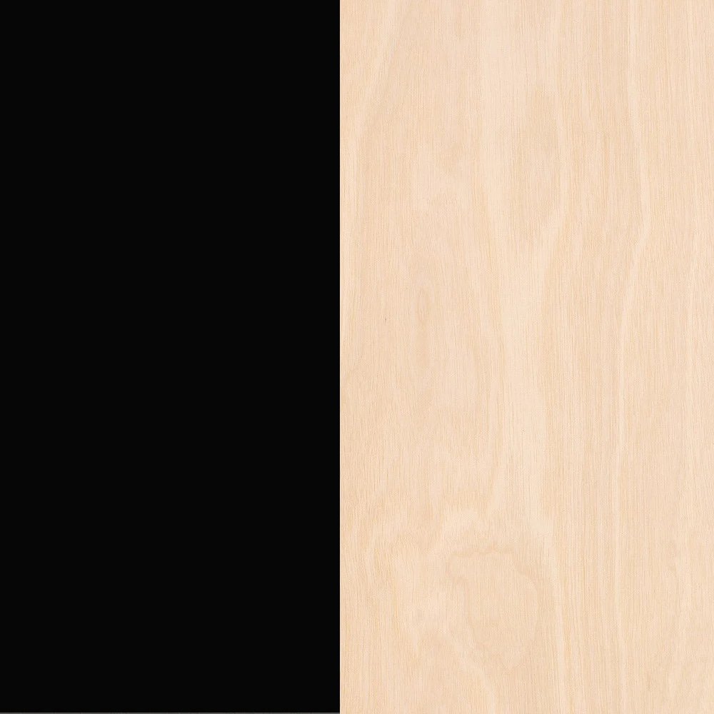 Nexera Atypik 2-Drawer Desk, Black And Russian Plywood - 608106 - Image 7