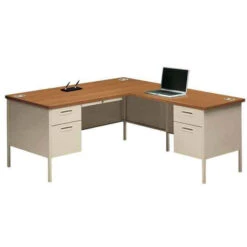 HON Metro Classic Series 66" L Shaped Desk Workstation With Return On Right - P3266L_P3235R