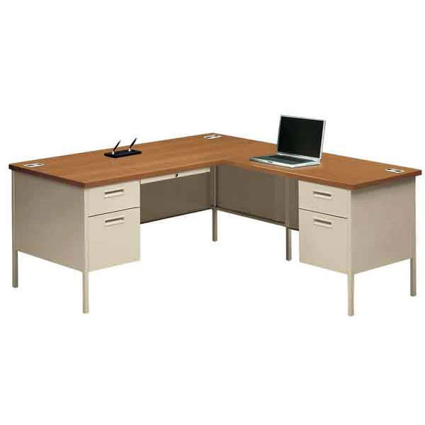 HON Metro Classic Series 66" L Shaped Desk Workstation With Return On Right - P3266L_P3235R