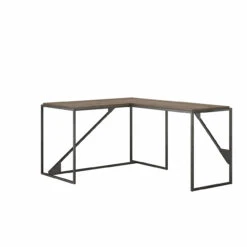 Bush Furniture Refinery 50W L Shaped Industrial Desk In Rustic Gray - RFY017RG