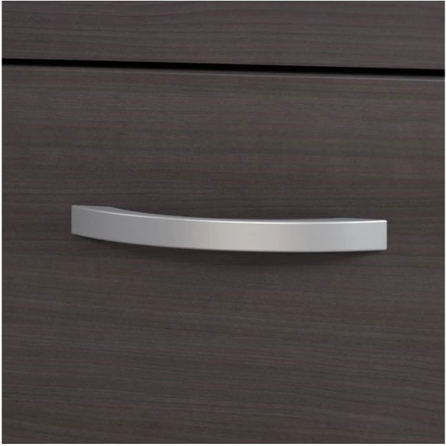 Bush Business Furniture Studio C Bow Front Desk With 2 Pedestals 72" Storm Gray - STC012SGSU - Image 4