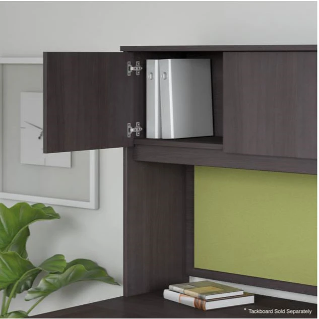 Bush Business Furniture Studio C Desk With Hutch And Mobile Pedestal 72" Storm Gray - STC011SGSU - Image 6