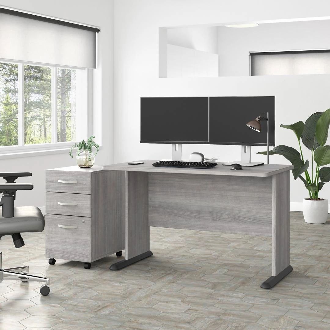 Bush Furniture Studio A 48W Computer Desk Platinum Gray - SDD248PG - Image 5