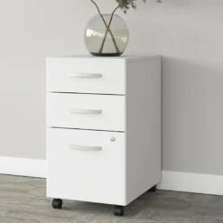 Bush Furniture Studio A 3-Drawer File Cabinet - SDF216WHSU-Z