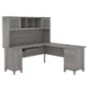 Bush Furniture Somerset 72W L Shaped Desk With Hutch Platinum Gray - SET001PG
