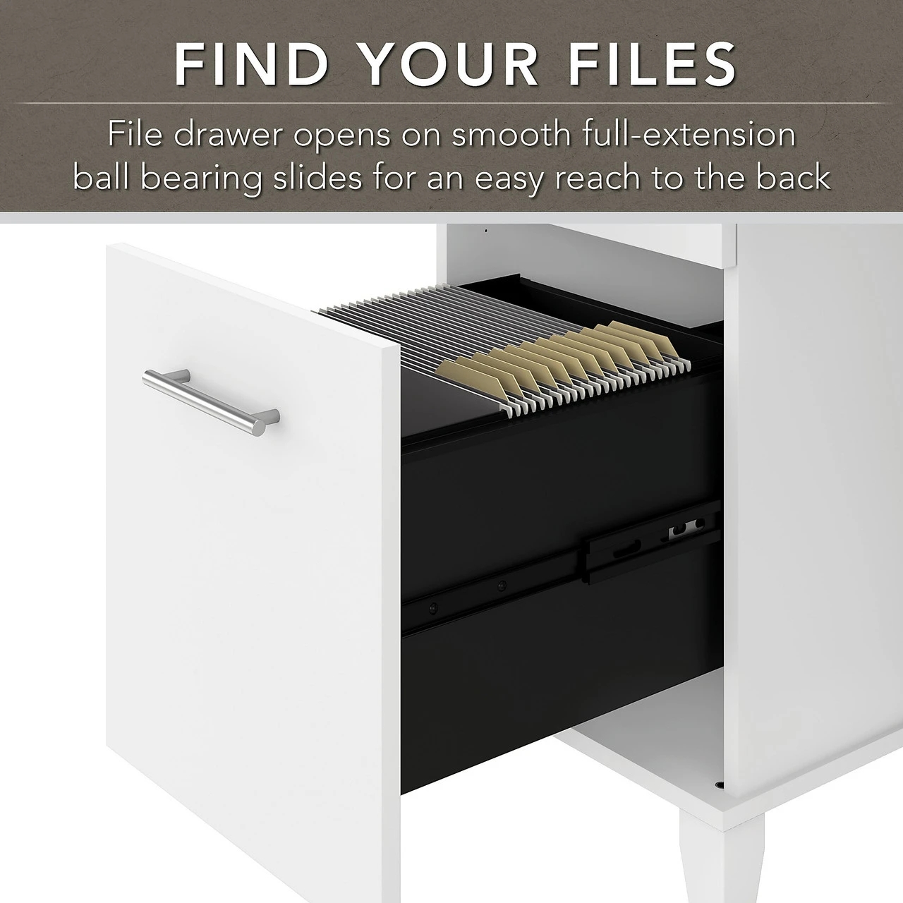 Bush Furniture Somerset 72"W Sit-to-Stand 3-Position L-Shaped Desk With Lateral File And Hutch White - SET016WH - Image 7