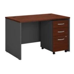 Bush Business Furniture Series C Executive Desk 48" And Mobile File Package Hansen Cherry - SRC048HCSU