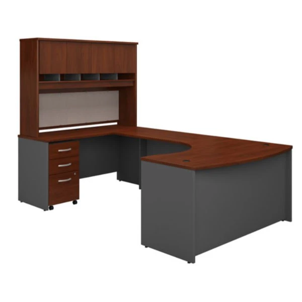 Bush Business Furniture C Series Executive Bowfront Desk 60" Package Left Hansen Cherry - SRC093HCSU - Image 2