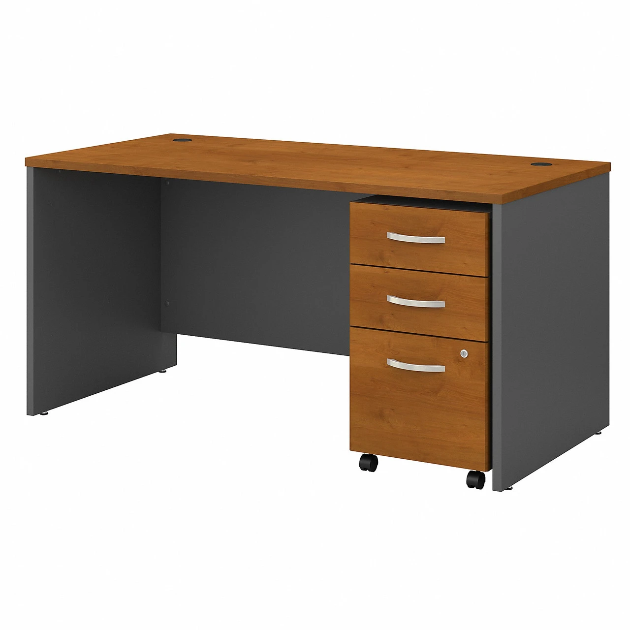 Bush Business Furniture Series C 60W X 30D Desk With Mobile File Cabinet Natural Cherry - SRC144NCSU - Image 3
