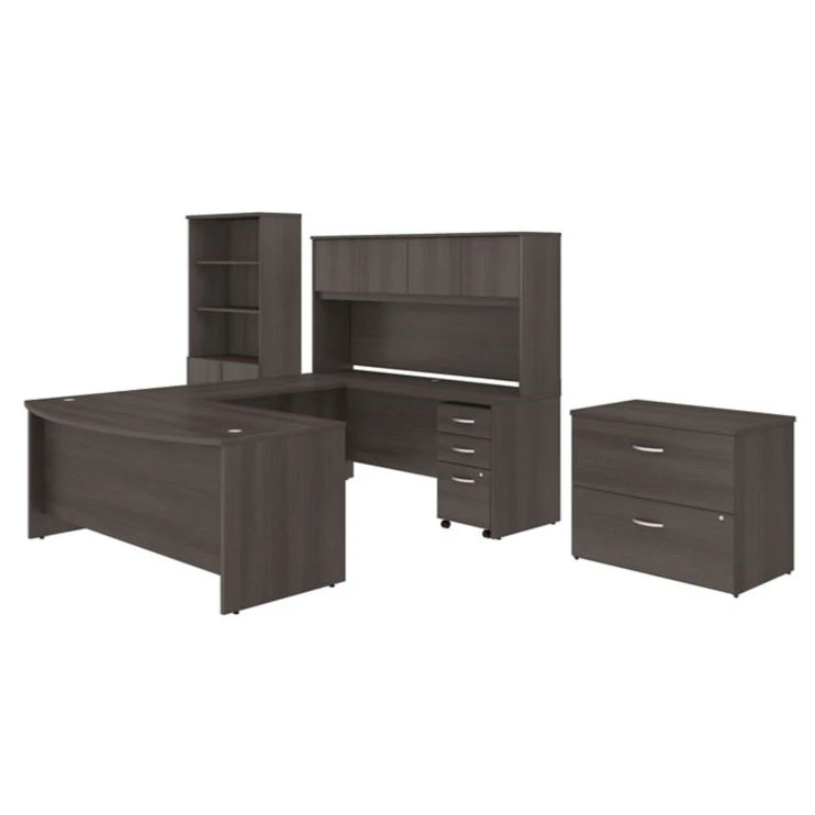 Bush Business Furniture Studio C Bow Front U-Shaped With Storage Package Storm Gray - STC001SGSU - Image 4