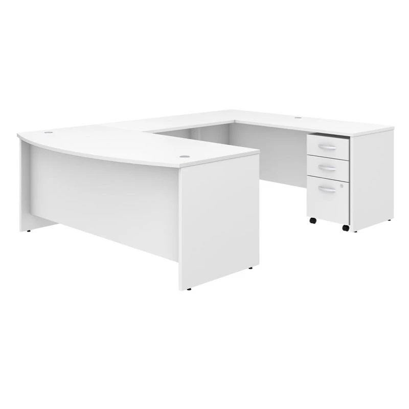 Bush Business Furniture Studio C Bow Front U-Shaped Desk Package 72" White - STC004WH - Image 3
