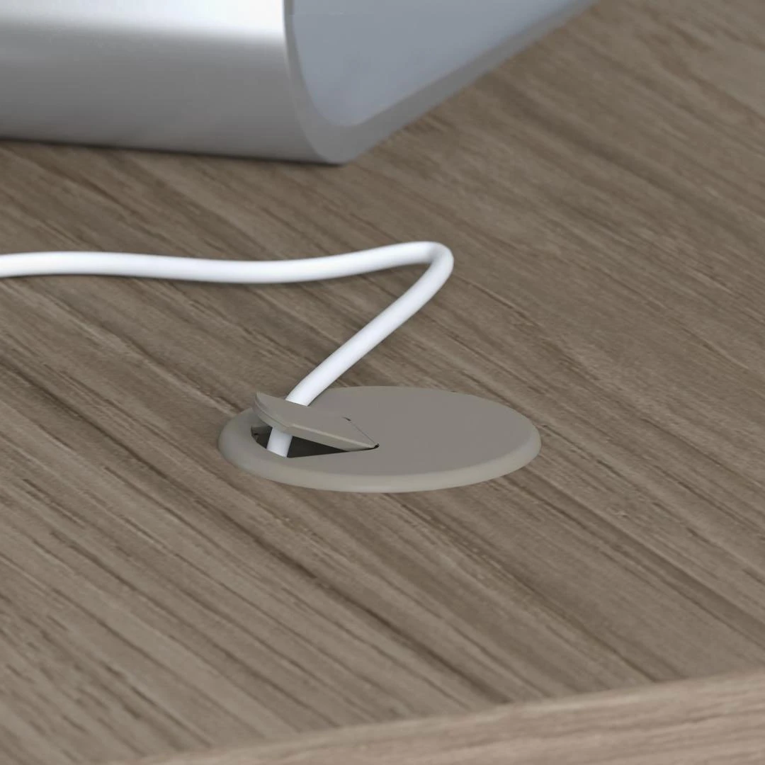 Bush Business Furniture Studio C Desk And Height Adjustable Standing Desk Package 60" Modern Hickory - STC017MHSU - Image 5