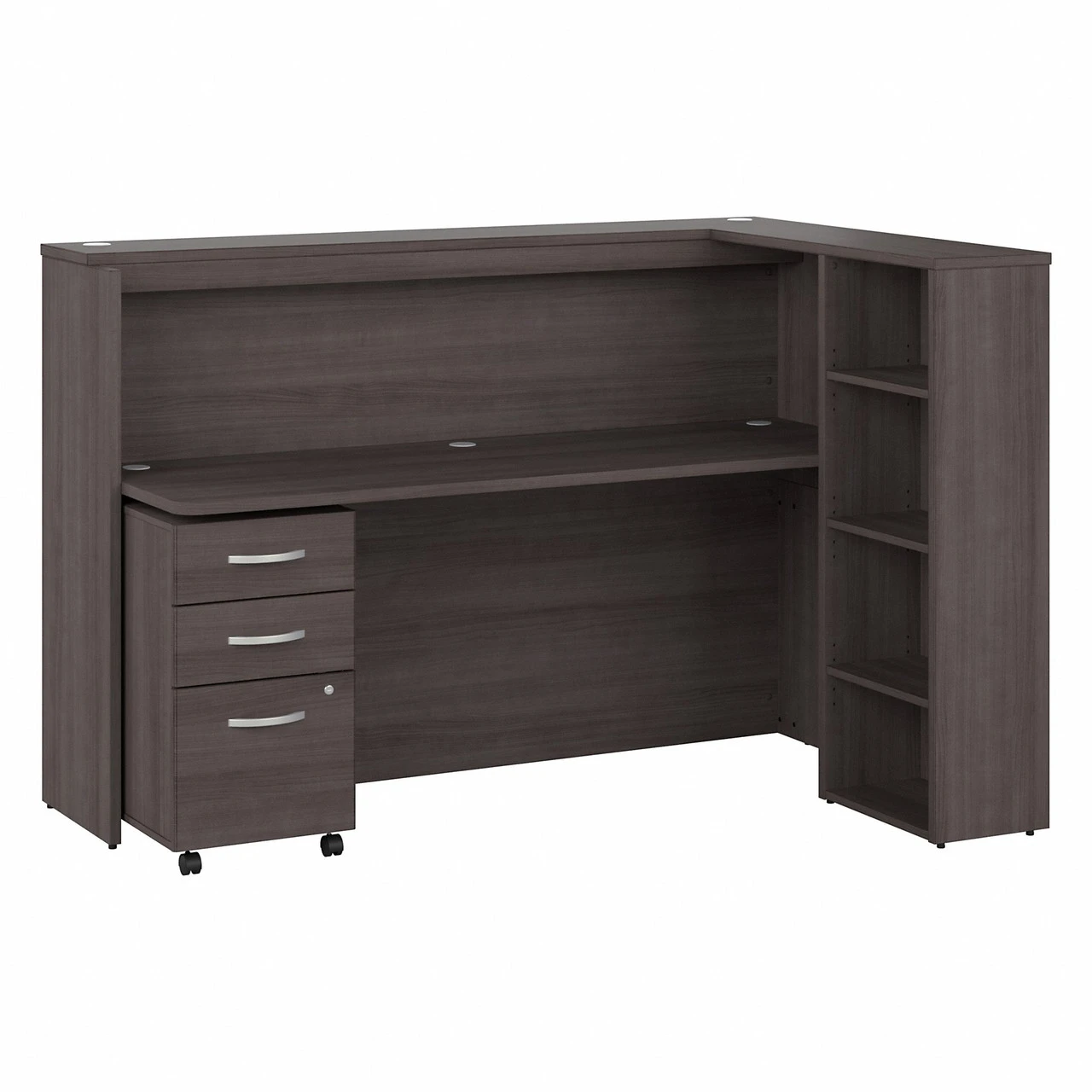 Bush Furniture 72W Cubicle Desk With Shelves And Mobile File Cabinet - STC062SGSU - Image 10
