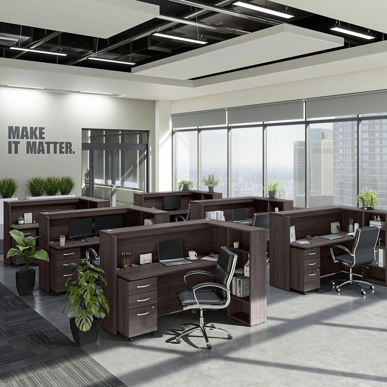 Bush Furniture 72W Cubicle Desk With Shelves And Mobile File Cabinet - STC062SGSU - Image 18