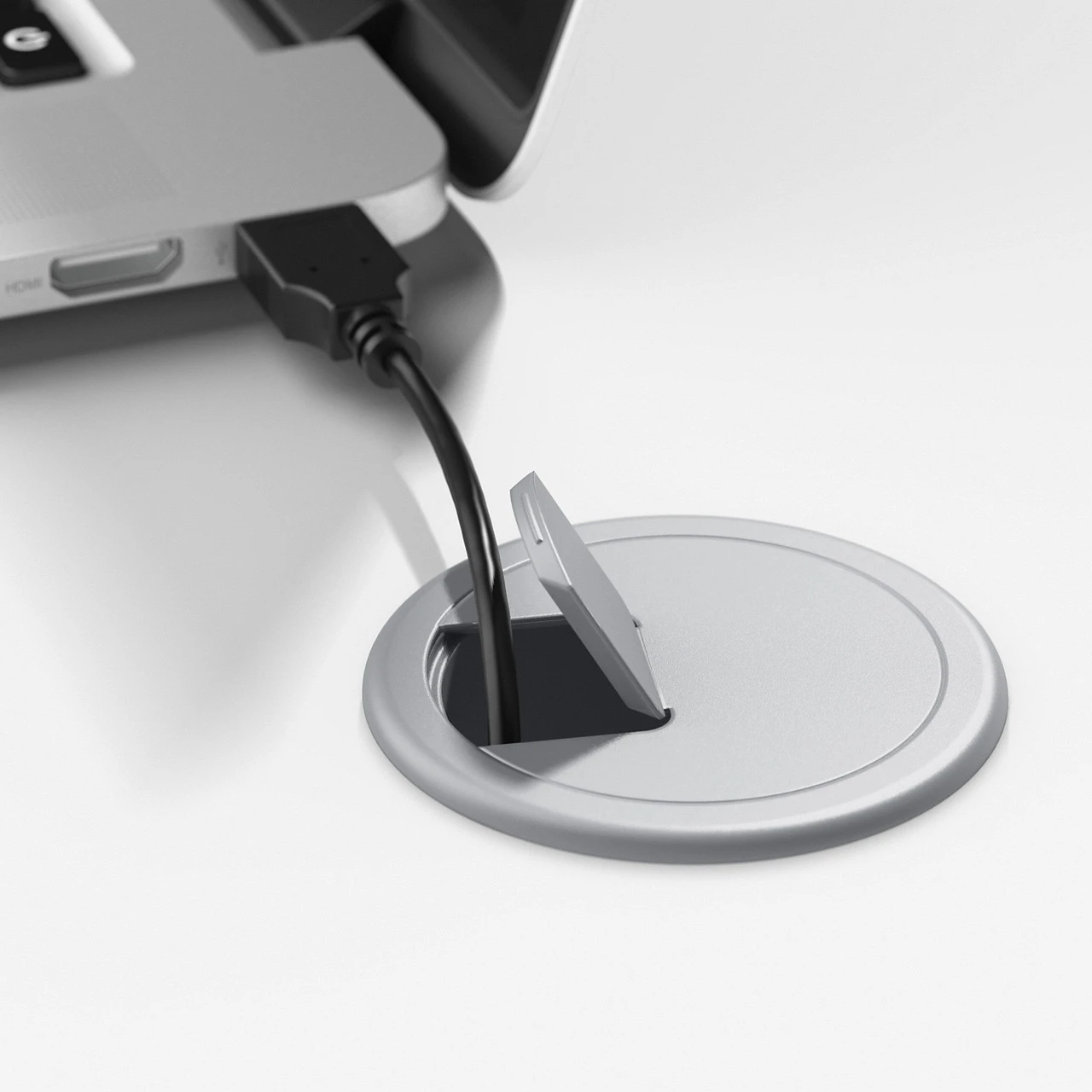 Bush Business Furniture Studio C 60W X 43D Left Hand L-Bow Desk With Mobile File Cabinets In White - STC075WHSU - Image 5