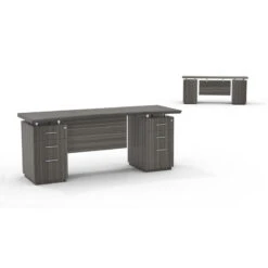 Mayline Sterling Series Double Pedestal Credenza 72" With Two Box/Box/File Pedestals - STEC72B-TDW