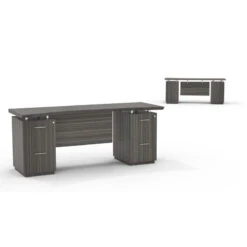 Mayline Sterling Series Double Pedestal Credenza 72" With Two File/File Pedestals - STEC72F-TDW