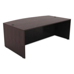 Alera Valencia Collection Executive Bow Front Desk Shell 72" Espresso - ALE-VA227236ES