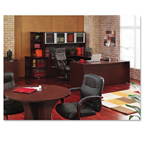 Alera Valencia Collection Straight Front Desk Shell 66" Mahogany - VA21-6630MY - Image 2