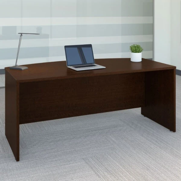 Bush Business Furniture Series C Desk Bowfront In Mocha Cherry 72"W X 36"D - WC12946 - Image 3
