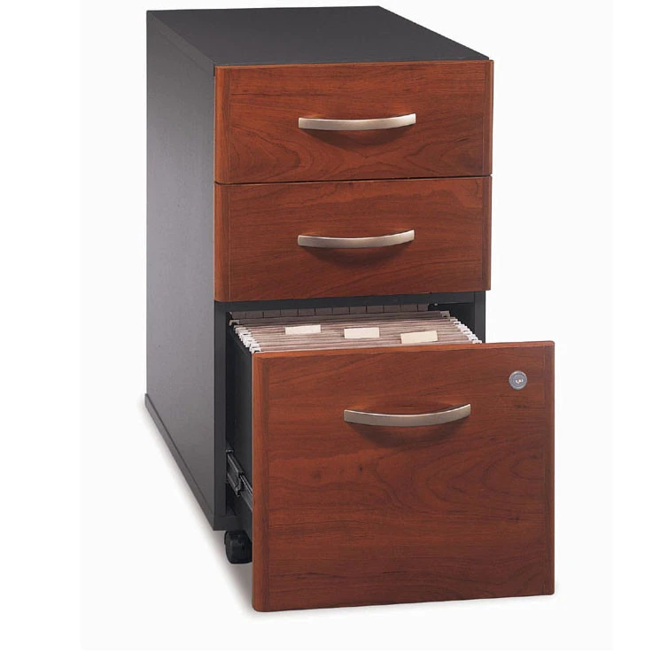 Bush Business Furniture Series C Executive L-Shaped Desk 72" With Return 48" And Mobile File Cabinet In Hansen Cherry - SRC001HCSU - Image 5