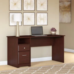 Bush Cabot Computer Desk With Drawers 60"W Harvest Cherry - WC31460-03