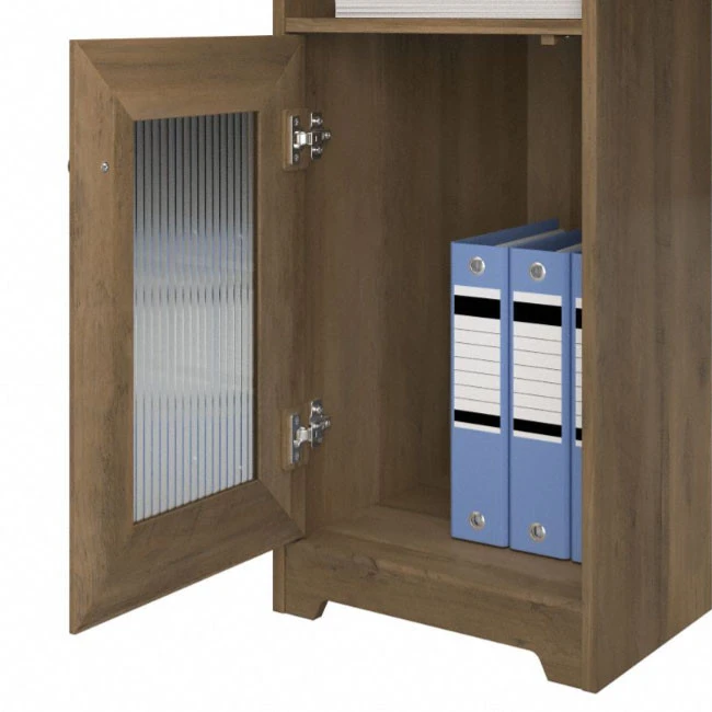 Bush Cabot Collection 60W L Shaped Computer Desk Reclaimed Pine - WC31530-03K - Image 11