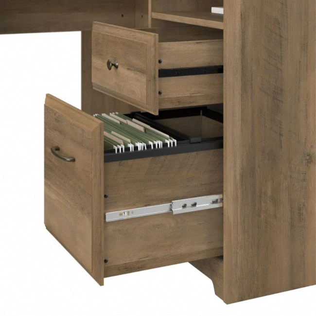 Bush Cabot Collection 60W L Shaped Computer Desk Reclaimed Pine - WC31530-03K - Image 12