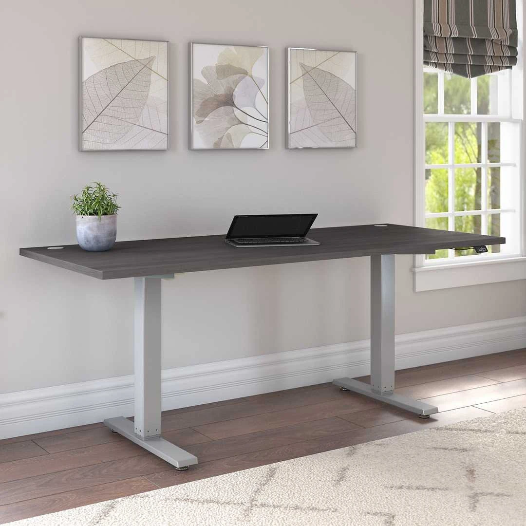Bush Cabot 60W X 30D Electric Height Adjustable Standing Desk Storm Gray / Silver- WC31712K - Image 5