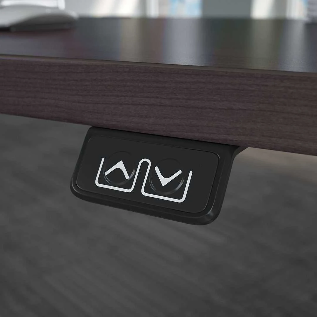 Bush Cabot 60W X 30D Electric Height Adjustable Standing Desk Storm Gray / Silver- WC31712K - Image 3