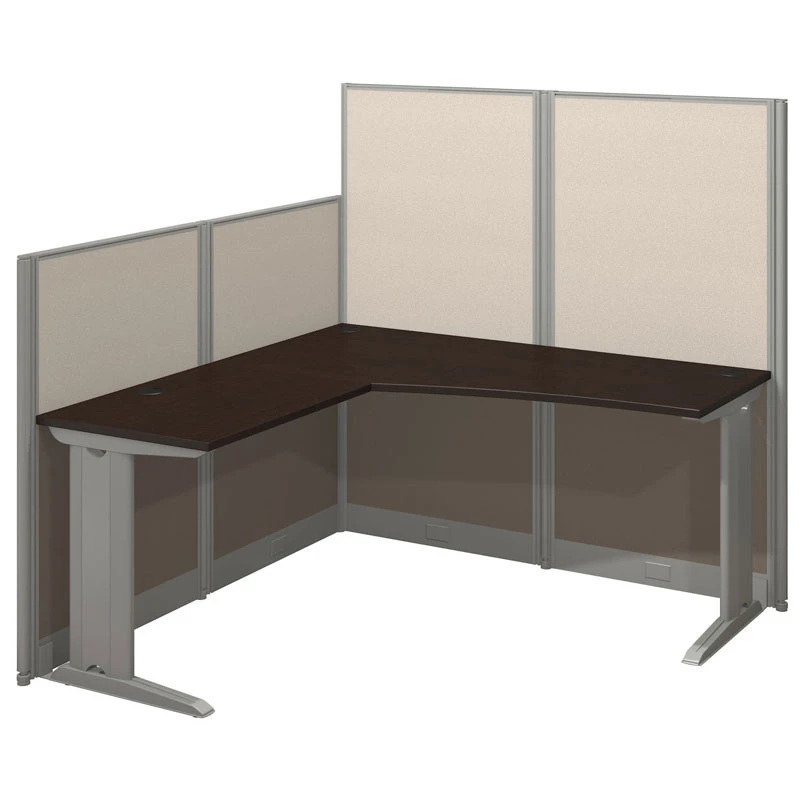 Bush Furniture Office-in-an-Hour L-Shaped Desk Package Mocha - WC36894-03STGK - Image 3