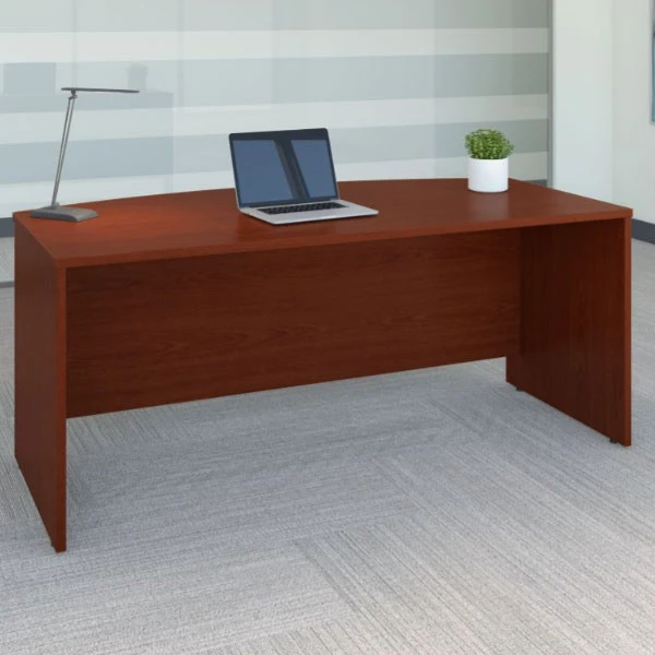 Bush Business Furniture Series C Desk Bowfront In Mahogany 72"W X 36"D - WC36746 - Image 3
