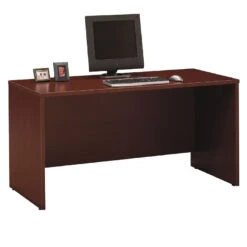 Bush Business Furniture Series C Credenza Desk In Mahogany 60"W X 24"D - WC36761