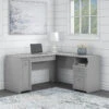 Bush Furniture Fairview 60W L Shaped Desk With Drawers And Storage Cabinet Cape Cod Gray - WC53530-03K