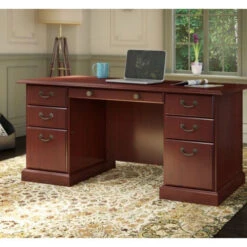 Kathy Ireland By Bush Furniture Bennington Collection Executive Desk - WC65566-03K