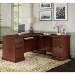 Kathy Ireland By Bush Furniture Bennington Collection Executive L-Shaped Desk - WC65570-03K