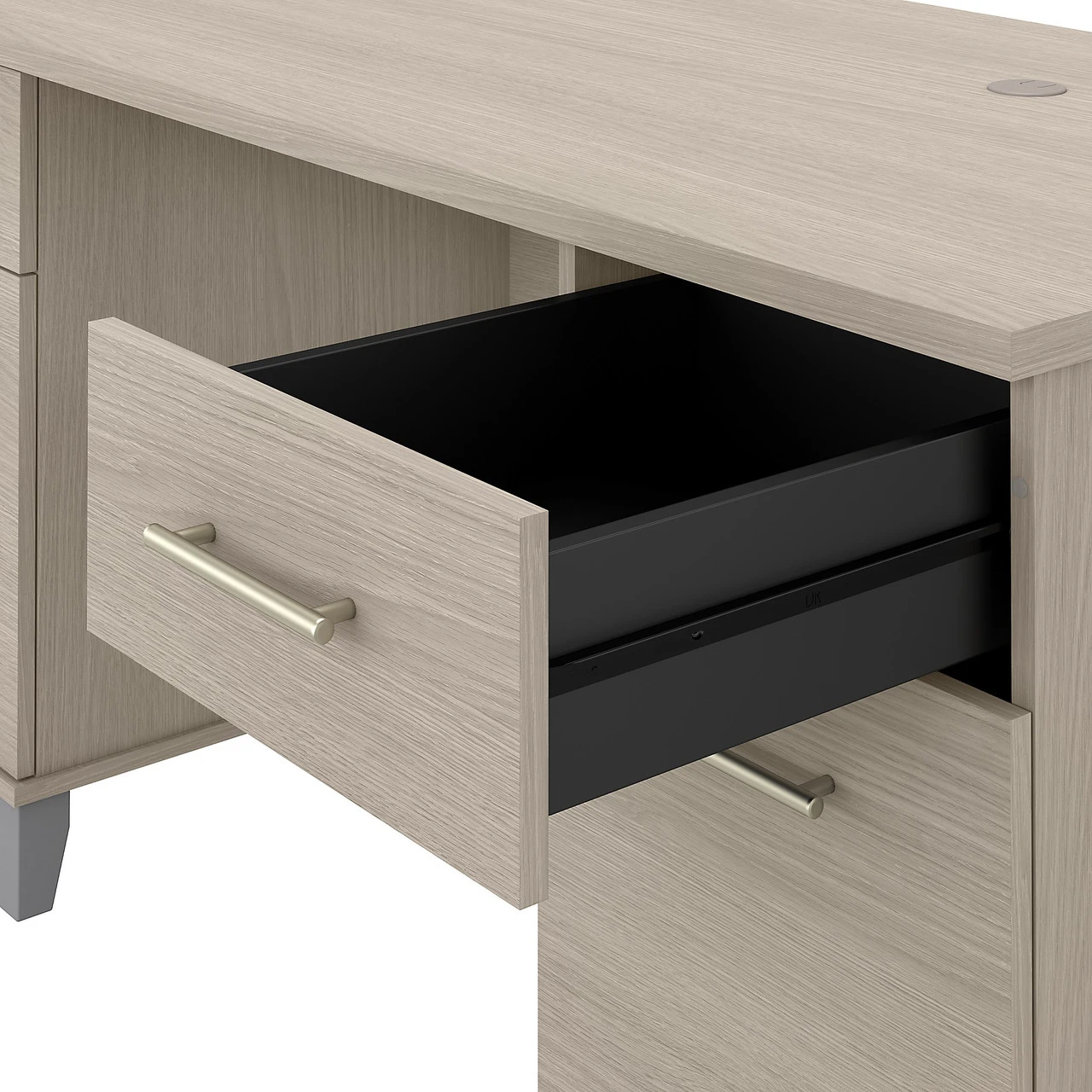 Bush Furniture Somerset 60W Office Desk With Drawers In Sand Oak - WC81128K - Image 5