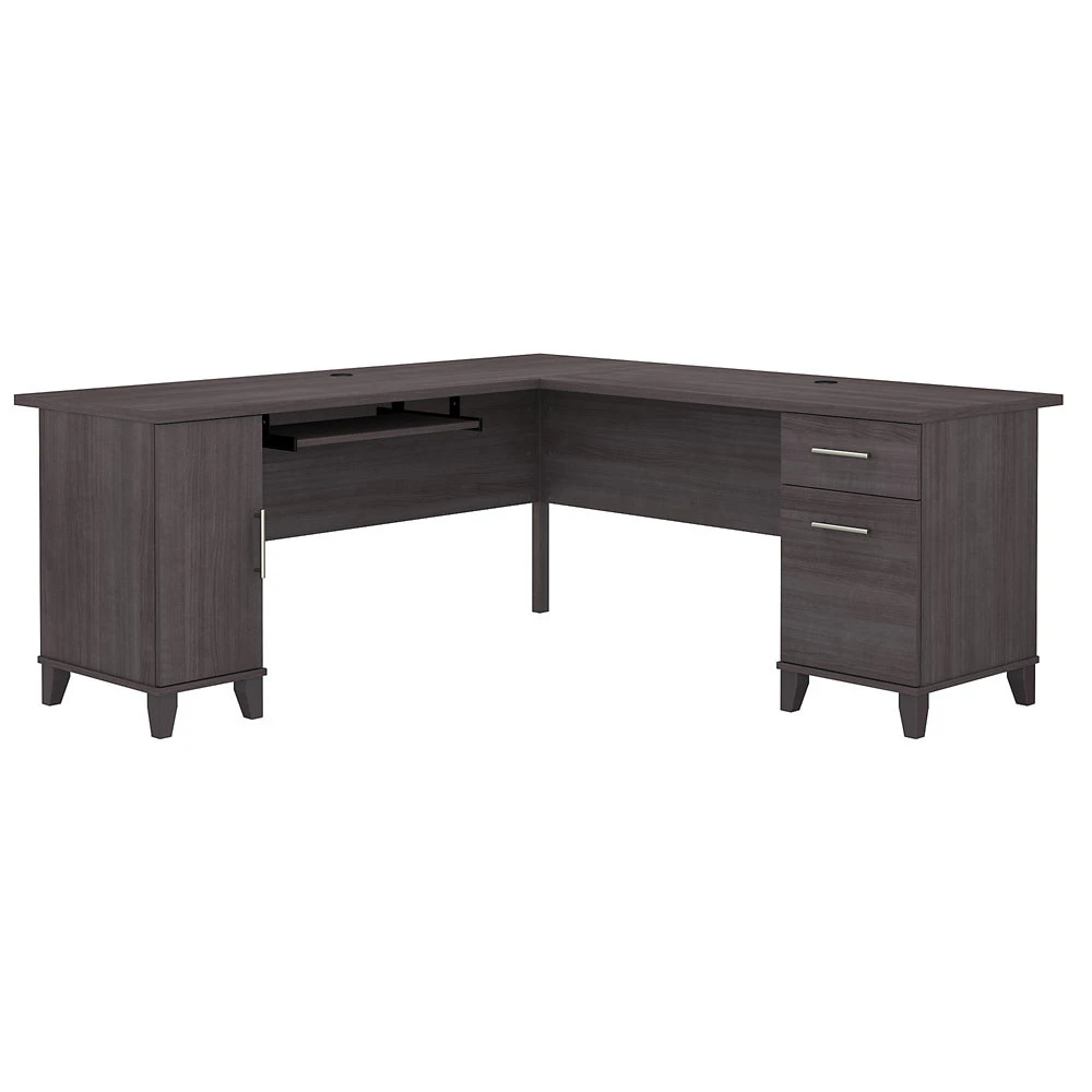 Bush Furniture Somerset 72W L-Shaped Desk With Storage Storm Gray - WC81510K - Image 2