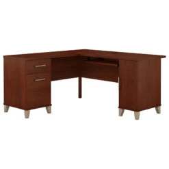 Bush Somerset Collection L-Shaped Desk 60" Hansen Cherry - WC81730K
