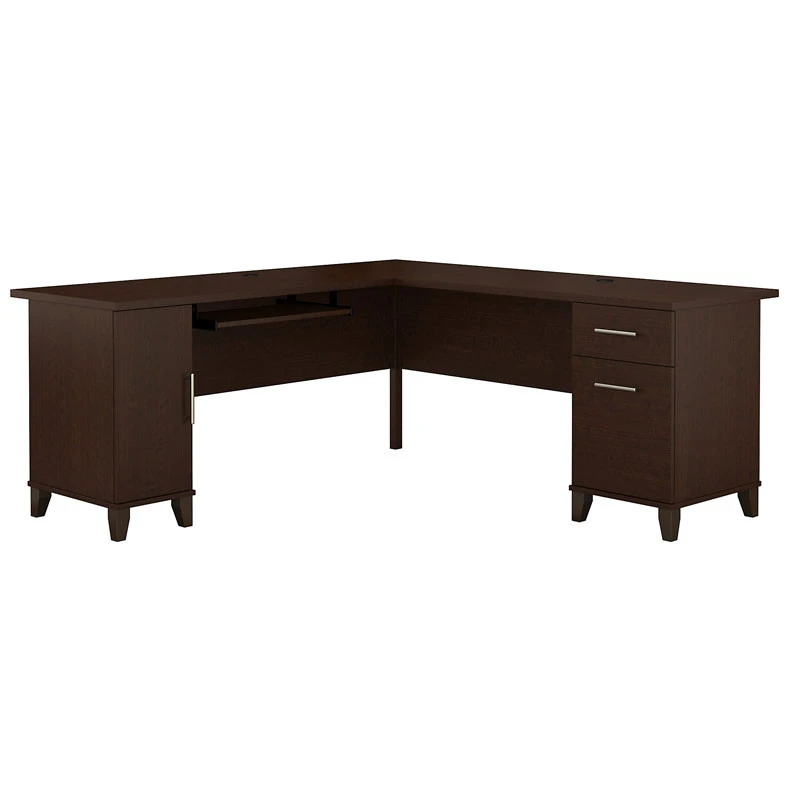 Bush Somerset Collection L-Shaped Desk 71" Mocha Cherry - WC81810K - Image 2
