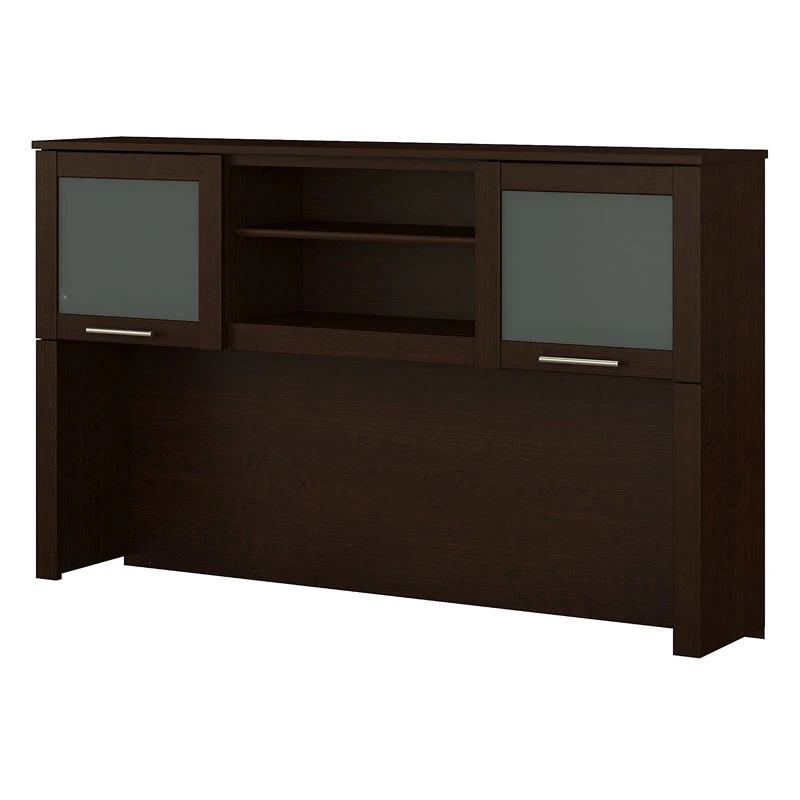 Bush Somerset Collection Hutch For L-Shaped Desk 60" Mocha Cherry - WC81831 - Image 2