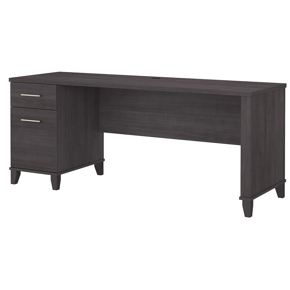 Bush Furniture Somerset 72W Office Desk With Drawers Storm Gray - WC81572 - Image 2
