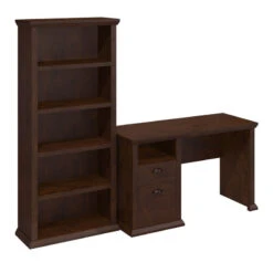 Bush Yorktown Single Pedestal Desk And Bookcase - YRK010ANC
