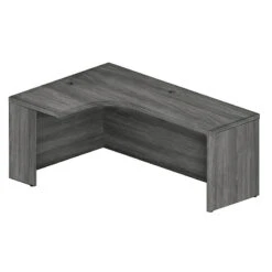 Mayline Aberdeen Extended Corner Desk Table 72" Left Gray Steel - AEC72L-LGS