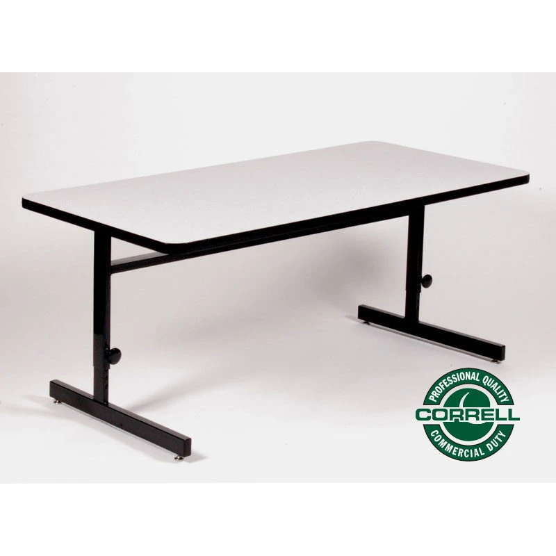 Correll High-Pressure Top Computer Desk Or Training Table Adjustable Height 30" X 72" - CSA3072