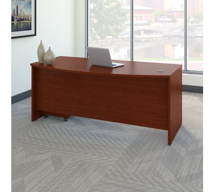 Bush Series C 72W X 36D Bow Front Desk With 3 Drawer Mobile Pedestal - SRC079MASU - Image 7