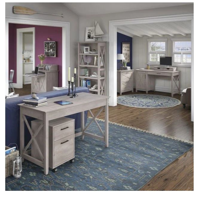 Bush Key West 48W Writing Desk With 2 Drawer Mobile Pedestal - KWS001WG - Image 4