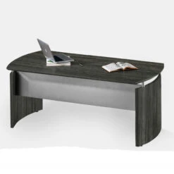 Mayline Medina Laminate Executive Desk 72" Gray Steel - MND72-LGS