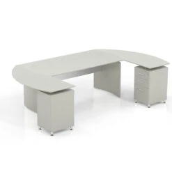 Mayline Medina Executive 72" Desk U-Shaped With 2Returns And Center Drawer Textured Sea Salt - MNT6-TSS